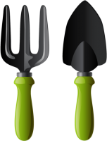 a set of garden tools